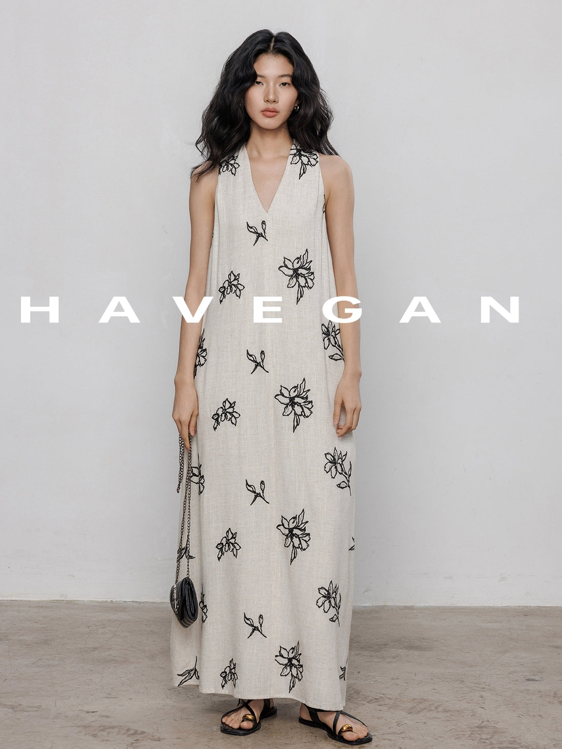 Floral Casual V-Neck Dress_BDHL7238