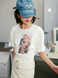 Double-Sided Printed White T-Shirt_BDHL5956