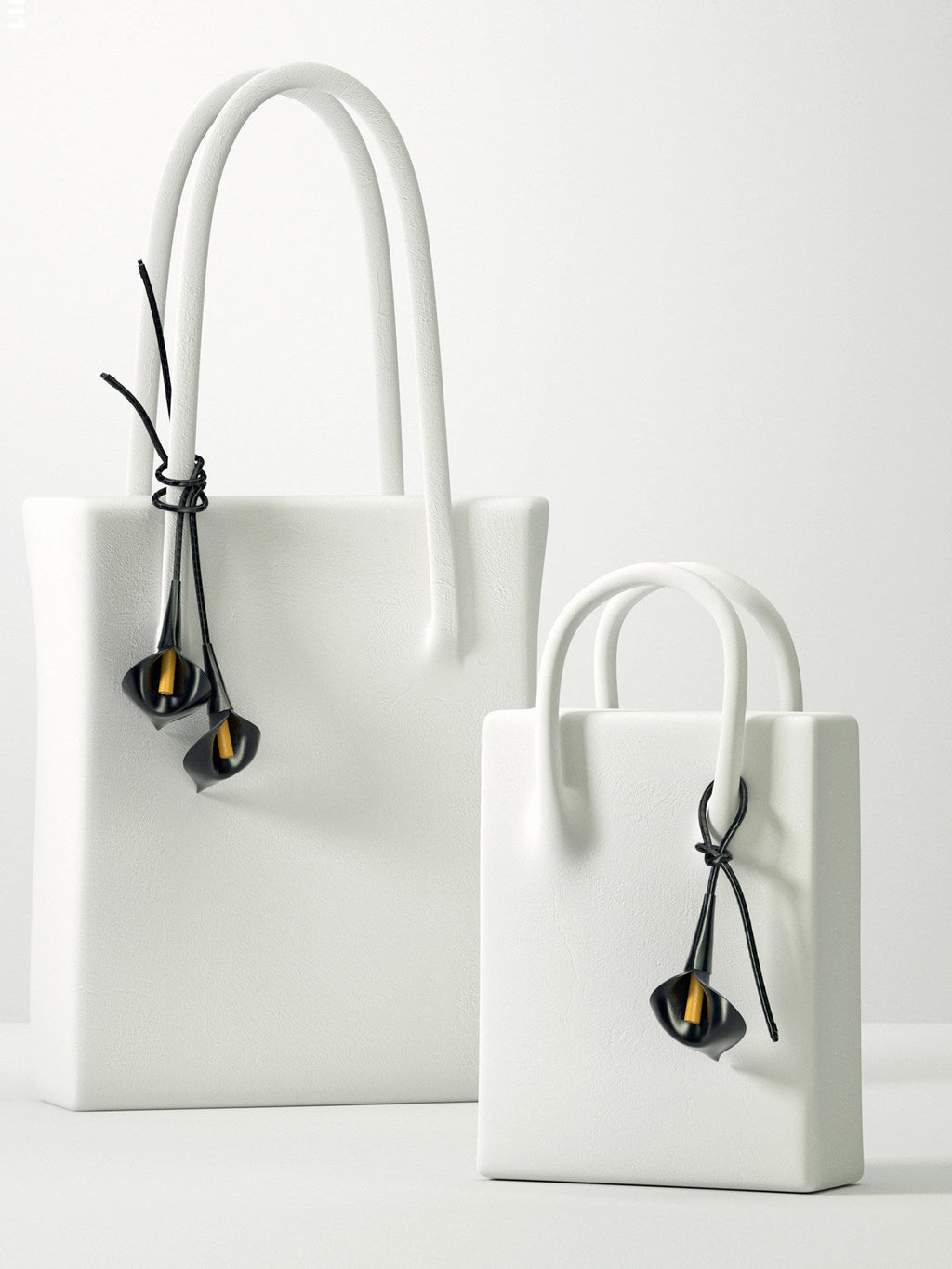 Calla Lily Leather Bag Charm_BDHL8430