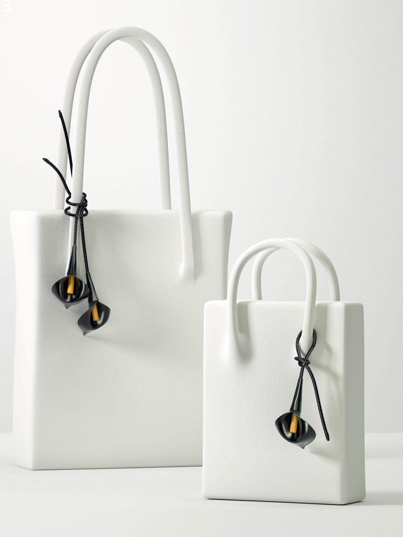 Calla Lily Leather Bag Charm_BDHL8430