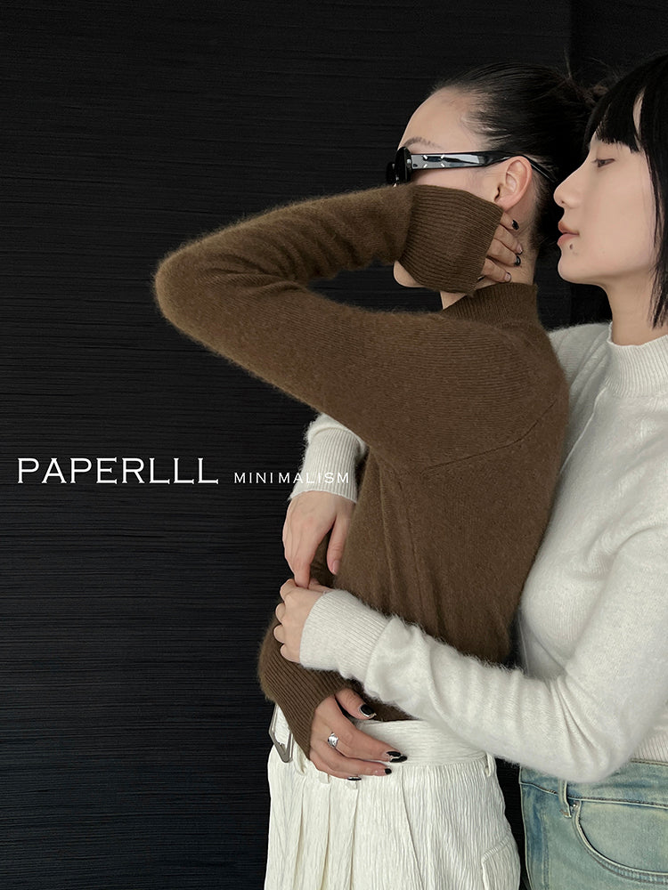 High-Neck Slim Knit Tops_BDHL8021