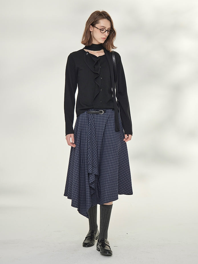 Slimming High-Waisted A-Line Skirt_BDHL7737