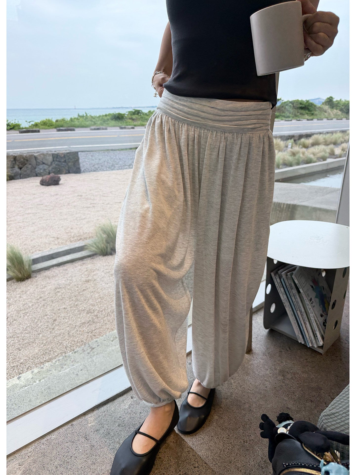 Lyocell Blend Balloon Lounge Pants_BDHL8341