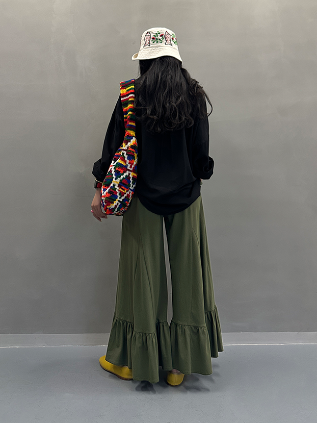Frilled Wide-Leg Pants_BDHL7258