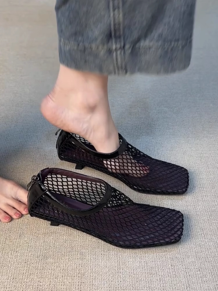 Mesh Square-Toe Flats_BDHL8379