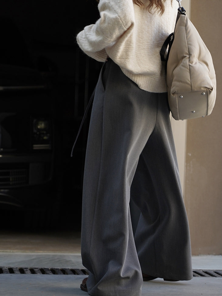 Pleated Side-Drape Pants_BDHL7773