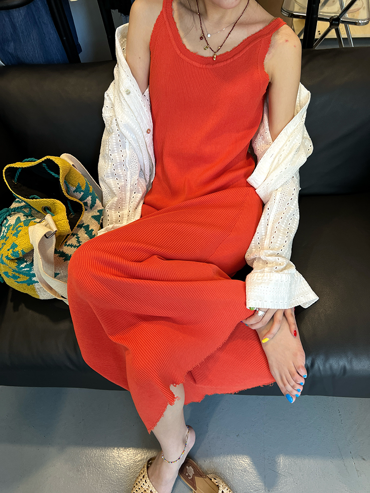 Slim-Waist Suspender Dress_BDHL7544