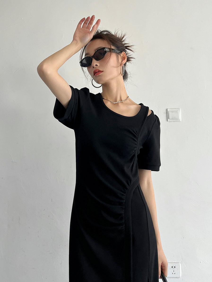Slit Sleeveless Knit Dress_BDHL7569