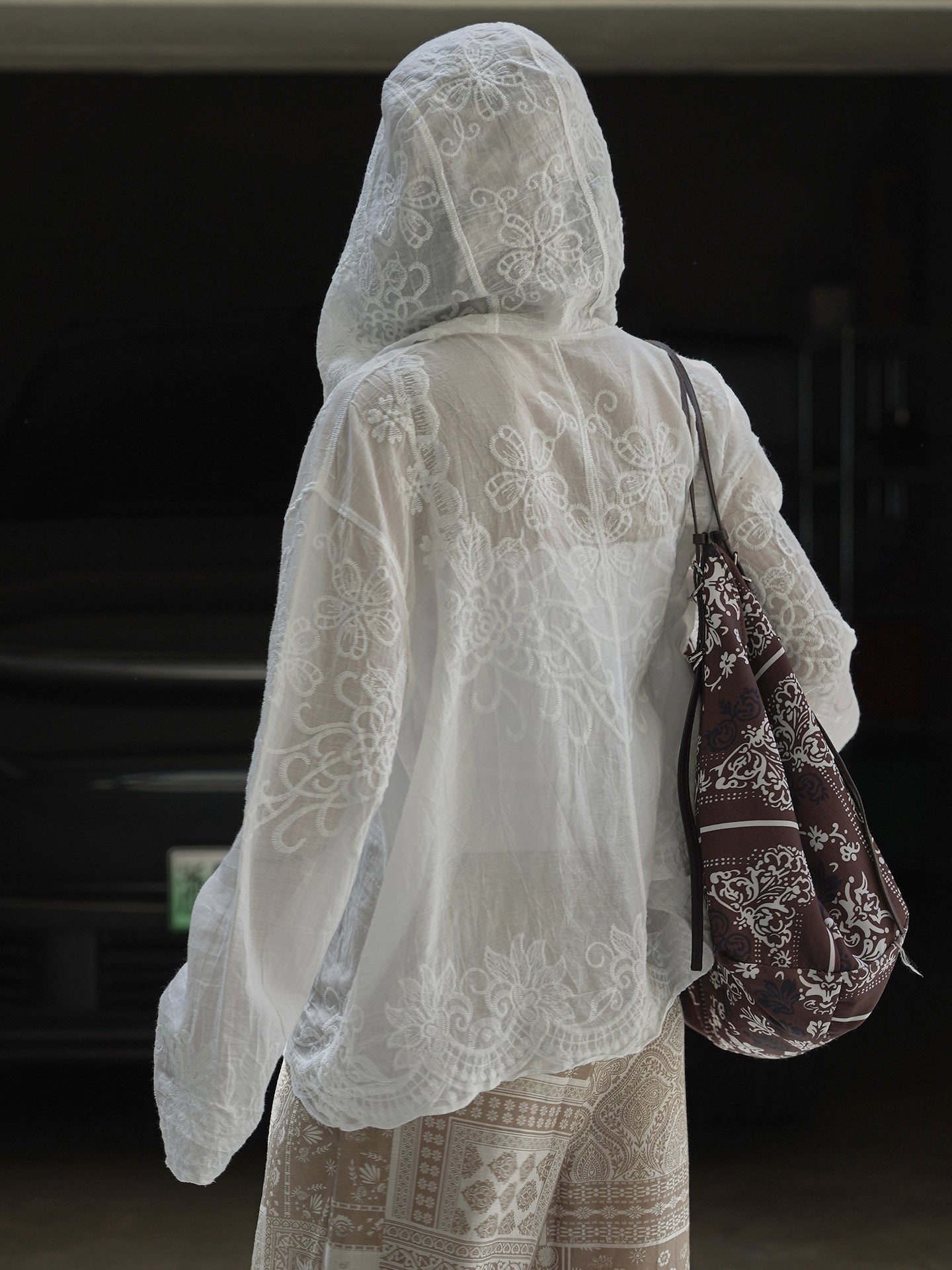 Racing Jacquard Sheer Hoodie_BDHL7628