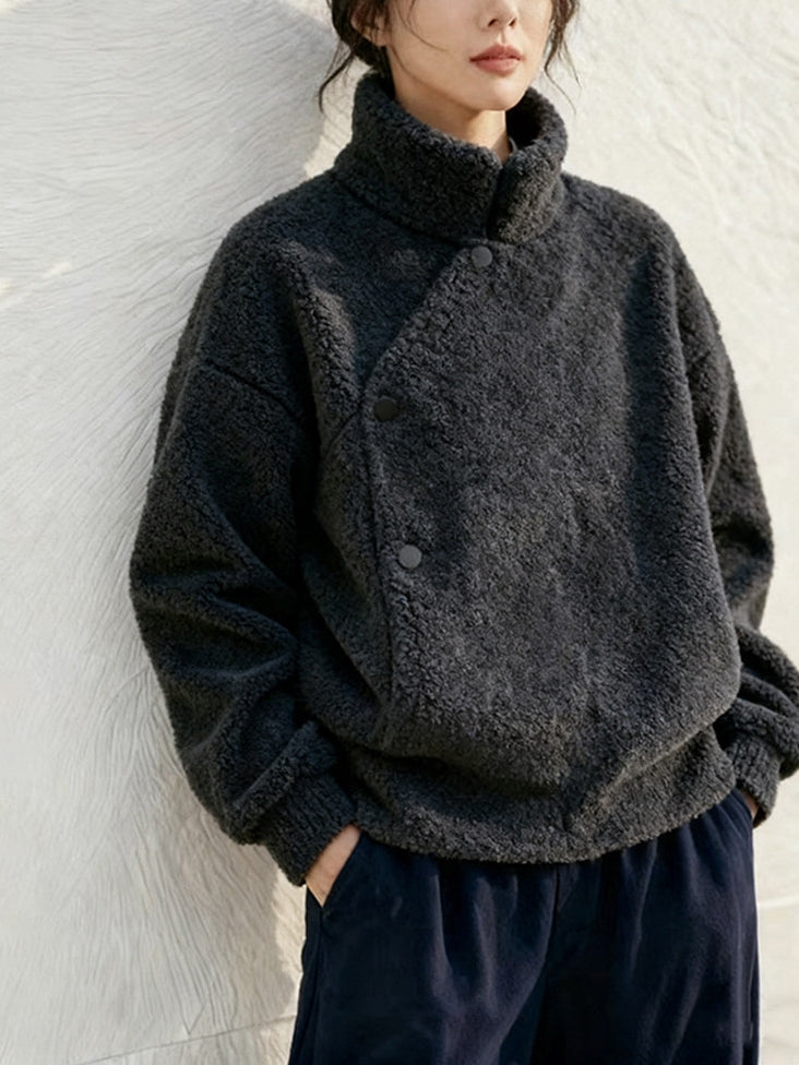 Dark Grey Fleece Jacket_BDHL8038