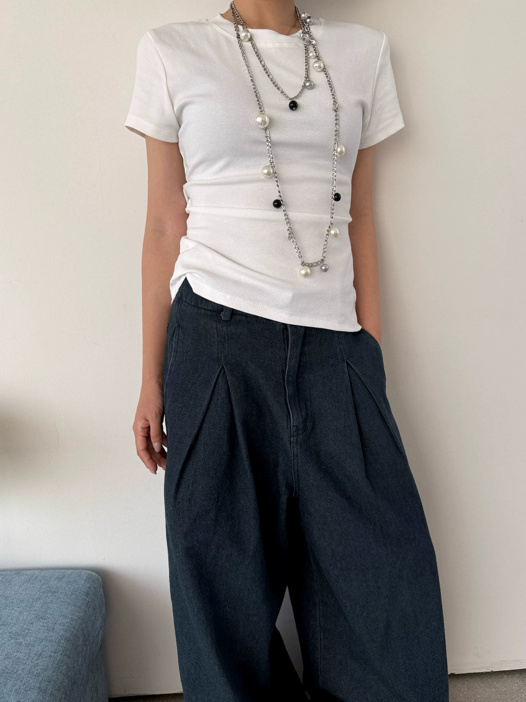 Backless Short-Sleeved Slim Tops_BDHL7595