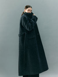 Double-sided minimalist style coat_BDHL5378