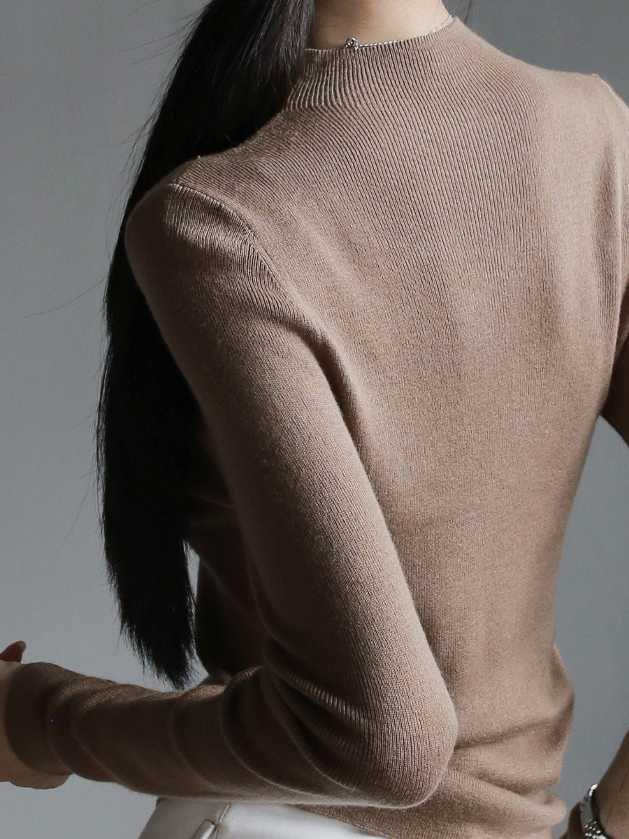 Half-High Neck Slim Tops_BDHL7916