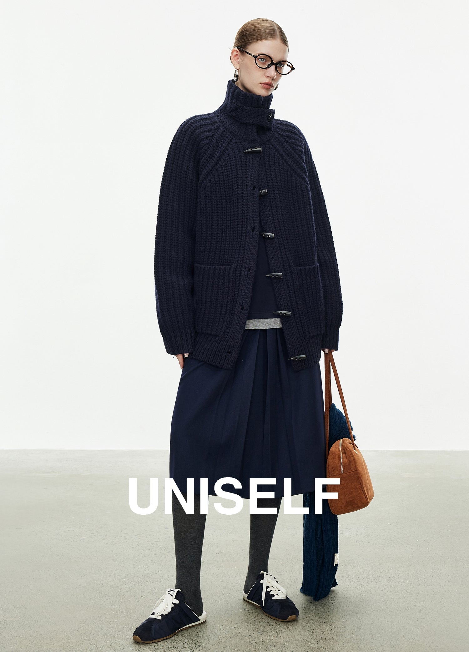 Horn Button Knit Coat_BDHL7978