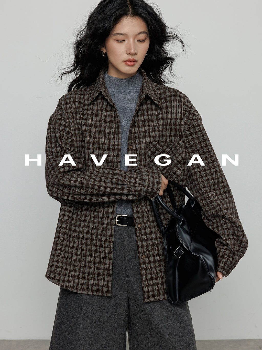 格紋磨毛棉襯衫_BDHL7960