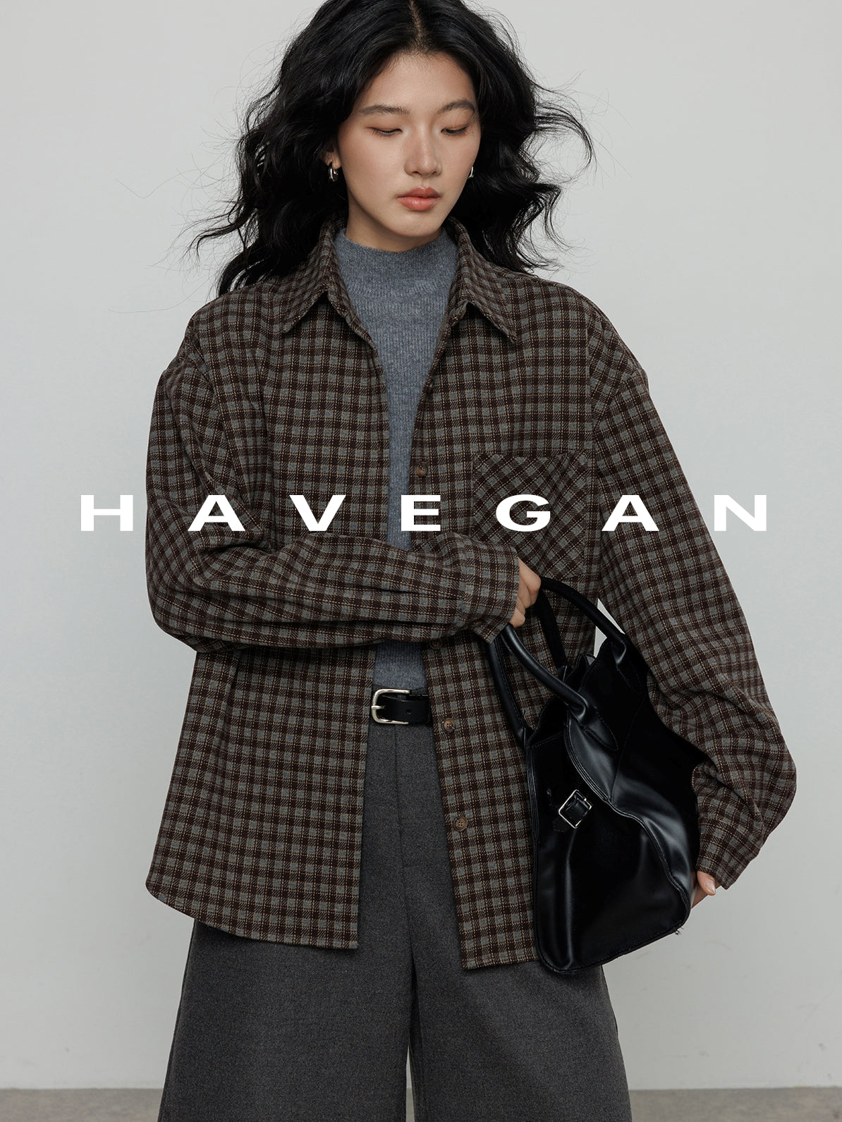 格紋磨毛棉襯衫_BDHL7960