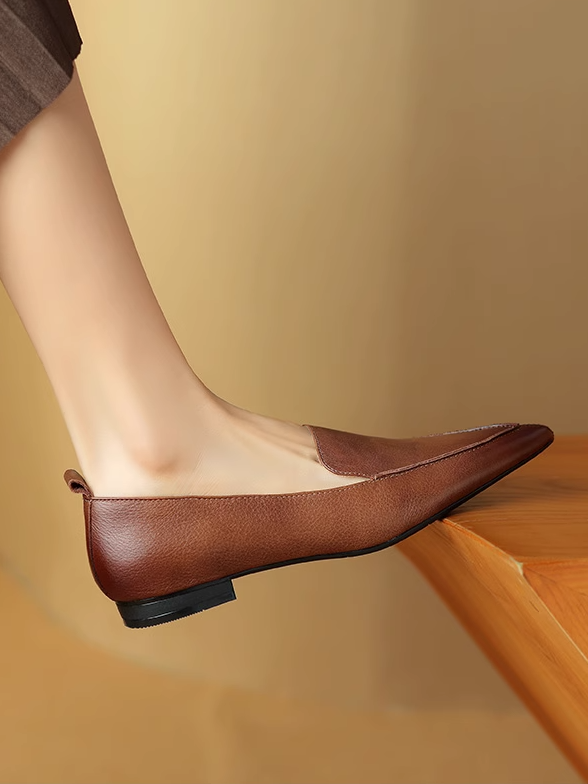 Shallow Pointed Flat Shoes_BDHL7074