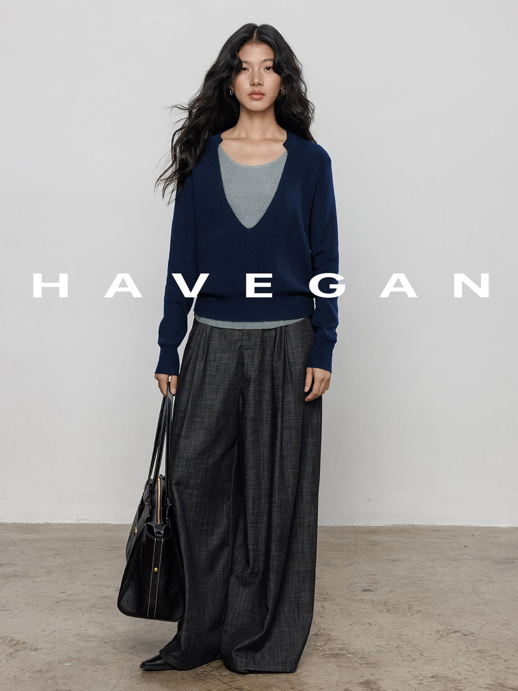 V-Neck Two-Piece Style Tops_BDHL7700