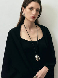 Geometric Pendant Necklace Or Pierced earrings_BDHL7443