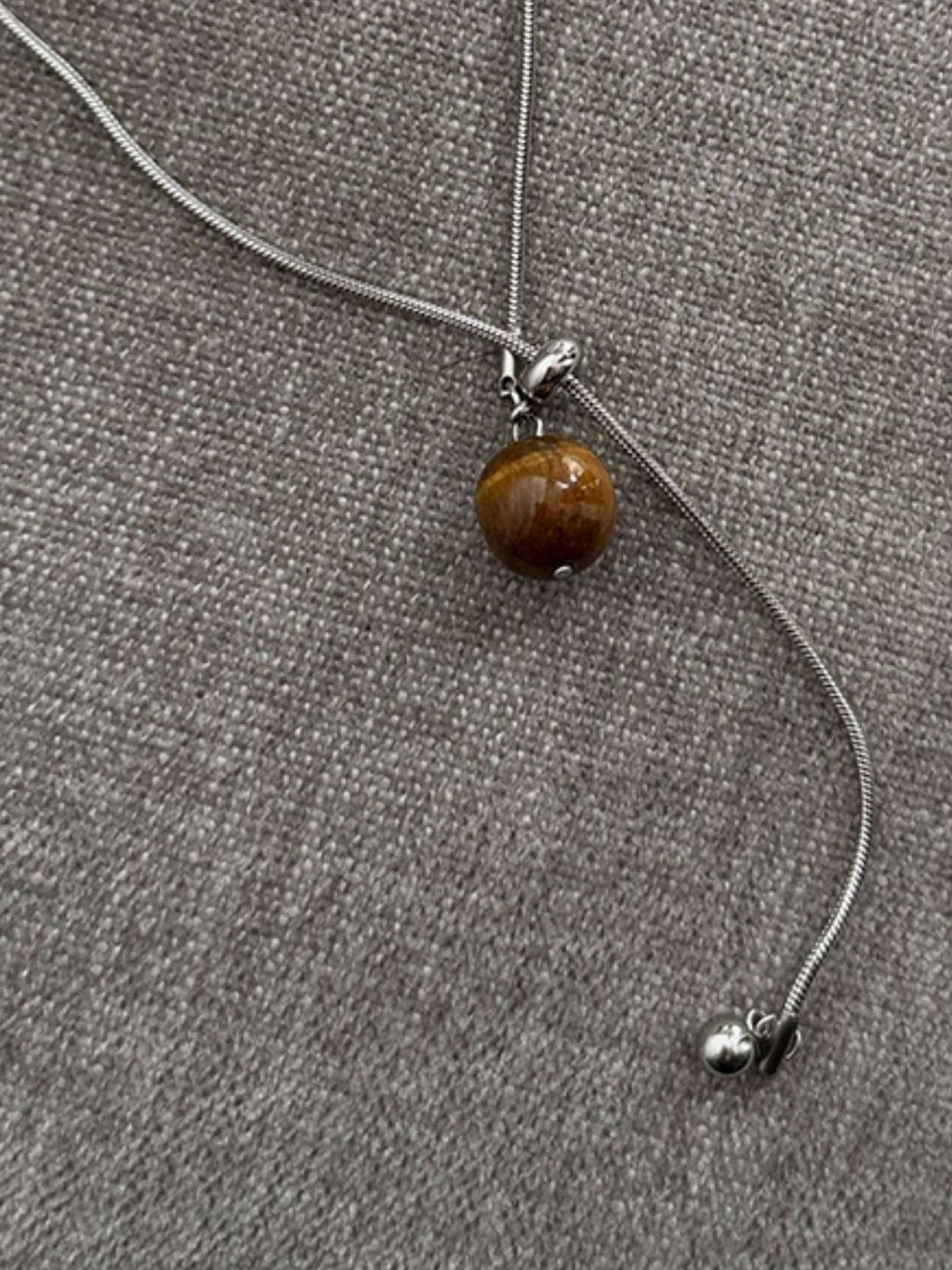 Tiger Eye Or Baroque Bead Necklace_BDHL7449