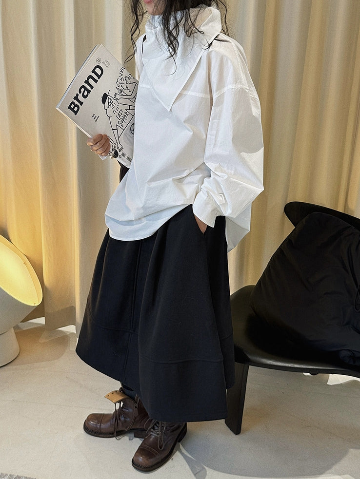 Patchwork A-Line Midi Skirt_BDHL8153