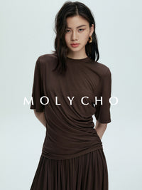 Waist-Slimming Short-Sleeved Tops_BDHL7388