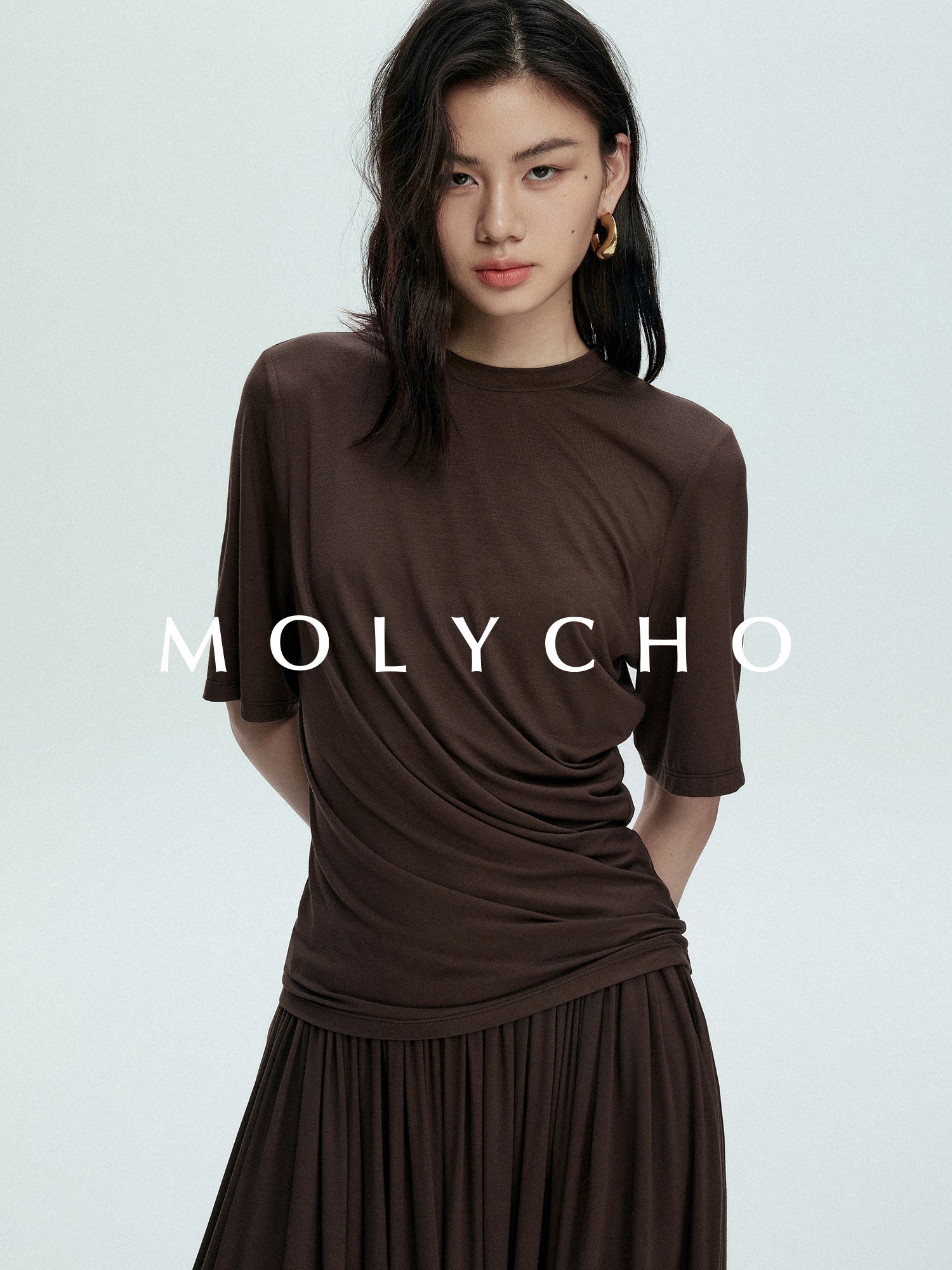 Pleated Long Skirt Pants_BDHL7398