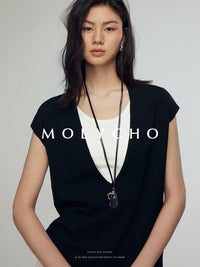 Deep V-Necks Knitted Vest_BDHL7242