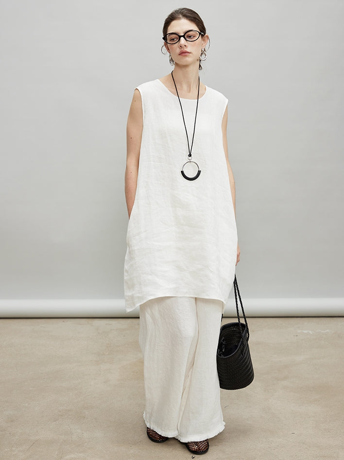 Loose Sleeveless Vest Or Wide Pants_BDHL7190