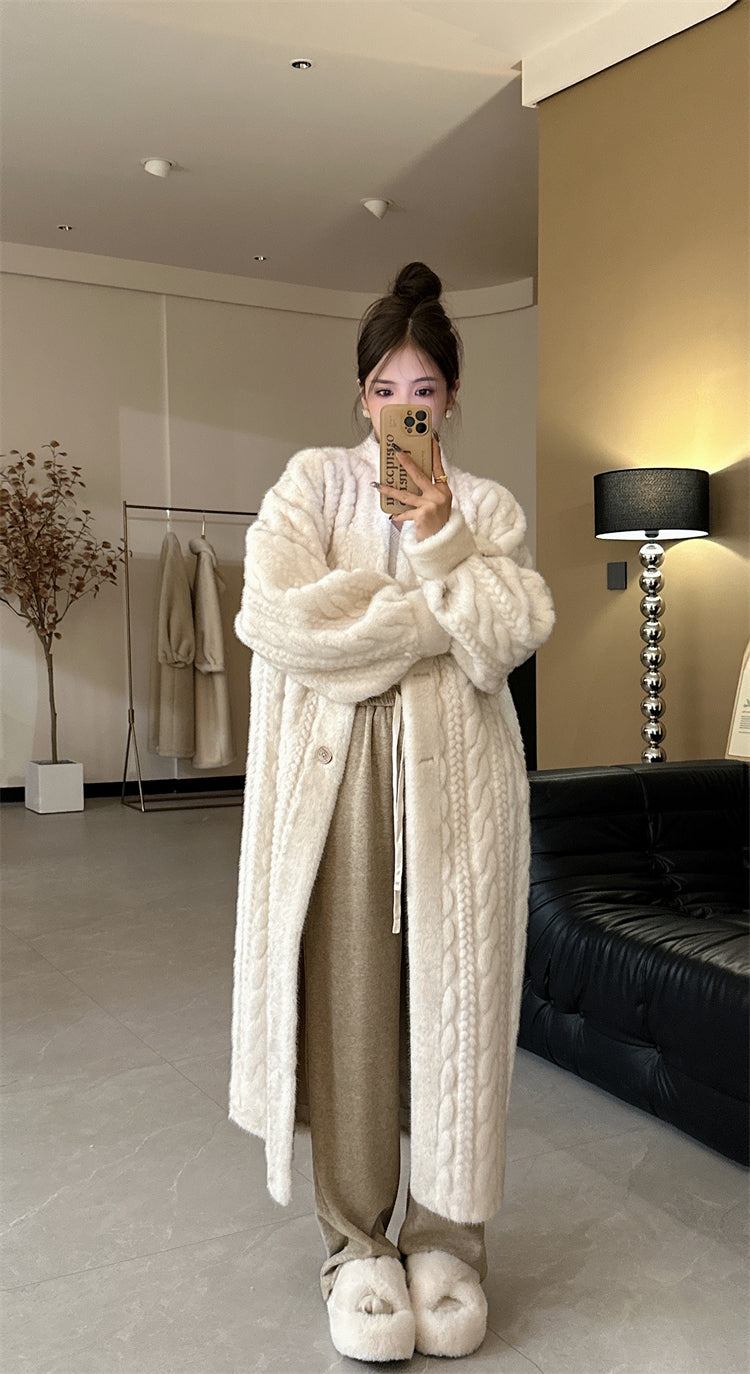 Winter twist cardigan coat_BDHL5353