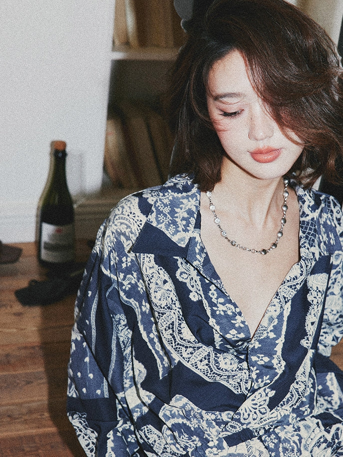 Loose-Fitting Shirt Jumpsuit Shorts_BDHL7538