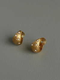 Simple Clip Ear Clips or Pierced Earrings_BDHL7466
