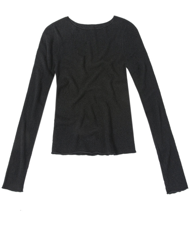 Round-Neck Stretch Slim-Fit Top_BDHL7845