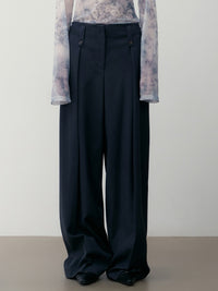 High Waisted Suit Wide Pants_BDHL6481