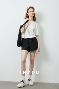 A-Line Slim Wide Shorts_BDHL6146