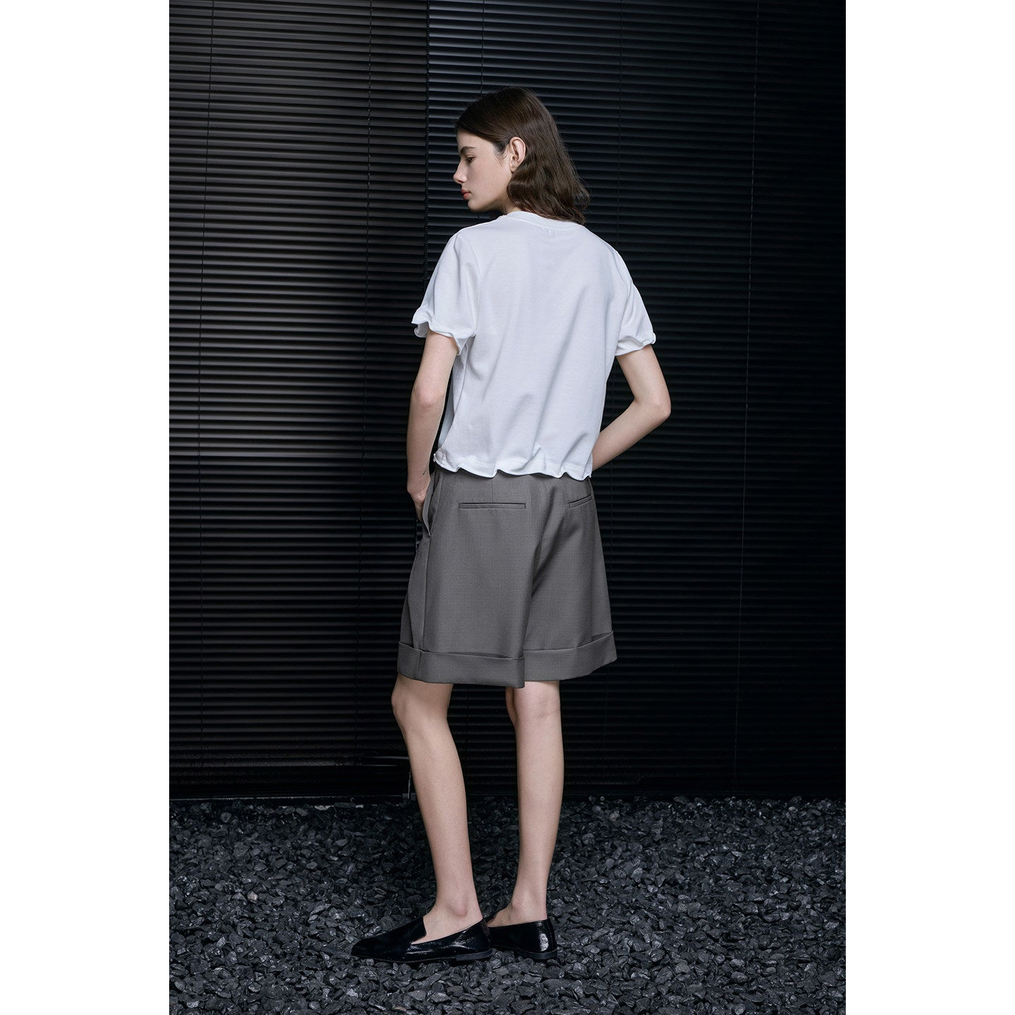 Petal Sleeve Cotton Blend Tee_BDHL8349