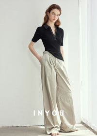 High Waist Wide Straight Pants_BDHL6060