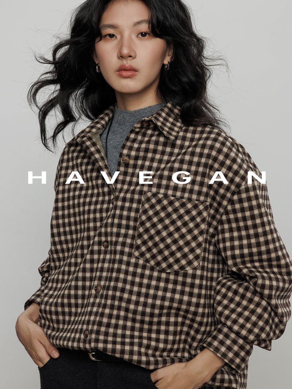 格紋磨毛棉襯衫_BDHL7960