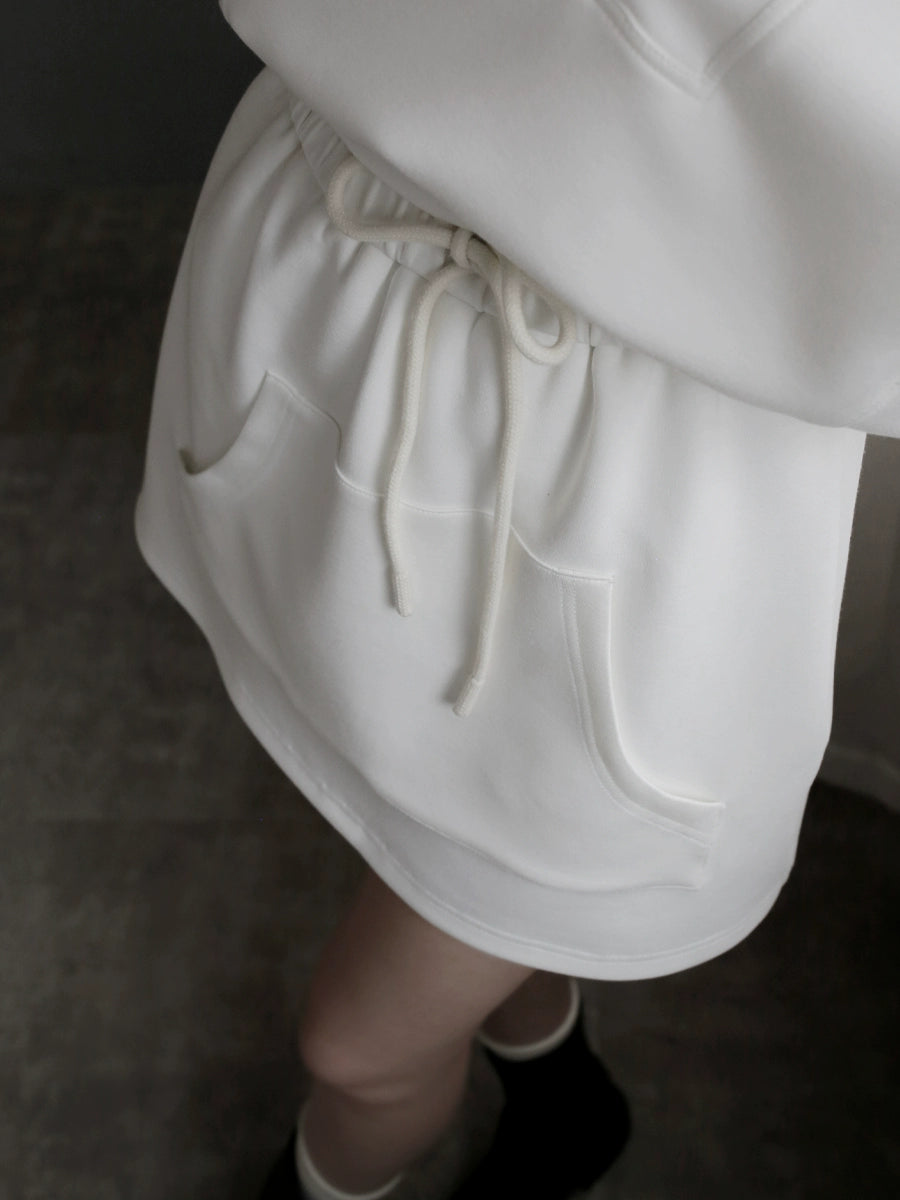 Hooded Sweatshirt Two Piece Tops or Skirt_BDHL7285