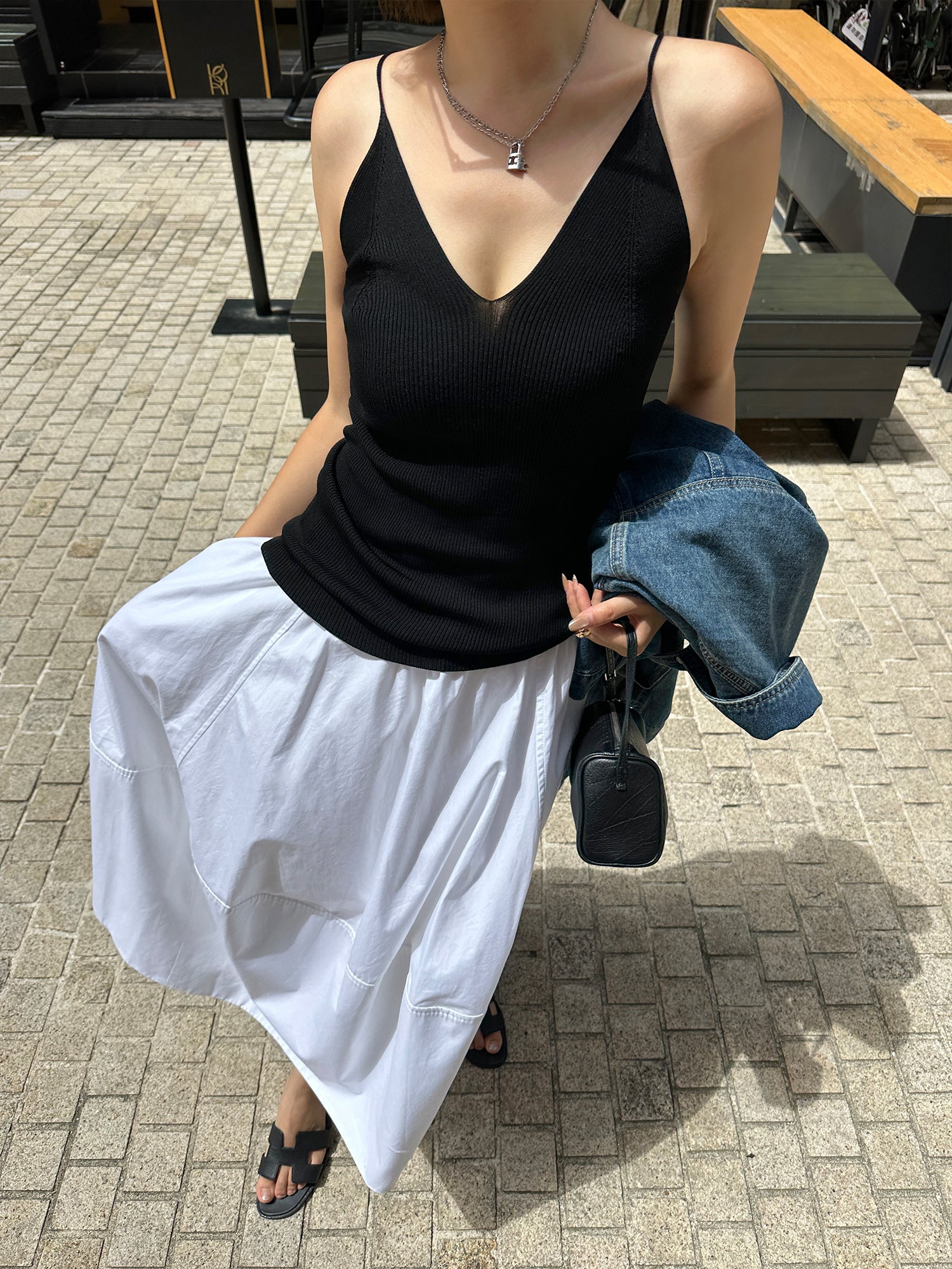 Simple High-Waisted Bad Skirt_BDHL7618