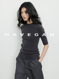 High Neck Slim Knit Tops_BDHL7230