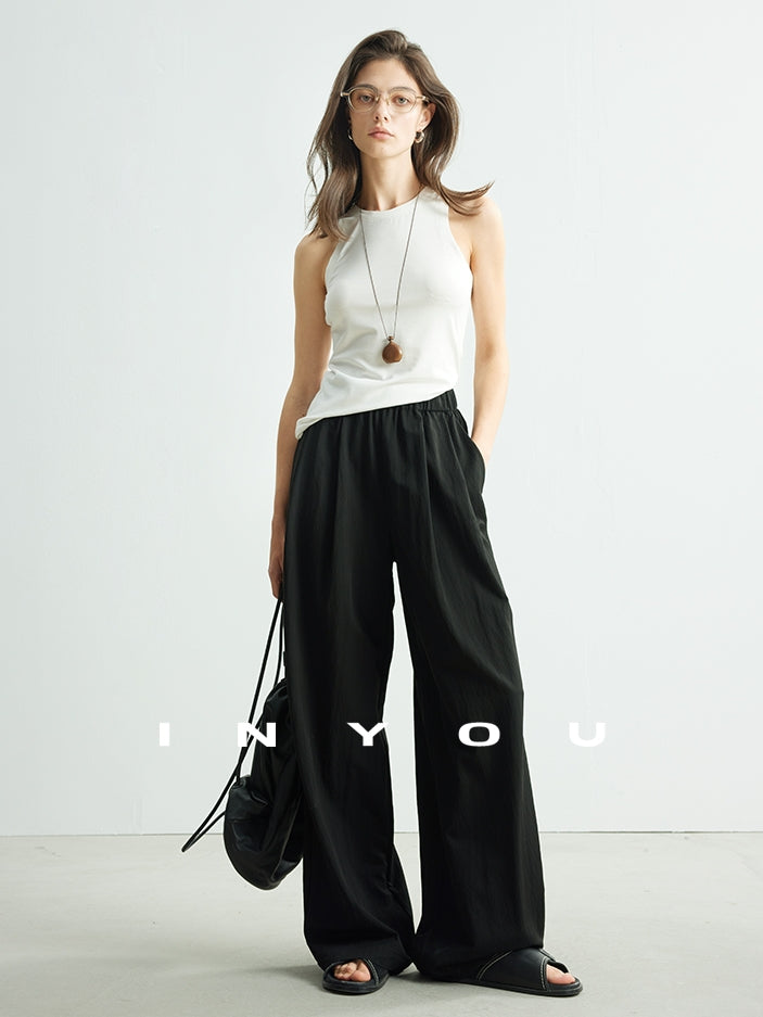 High-Waisted Draped Mop Pants_BDHL7135