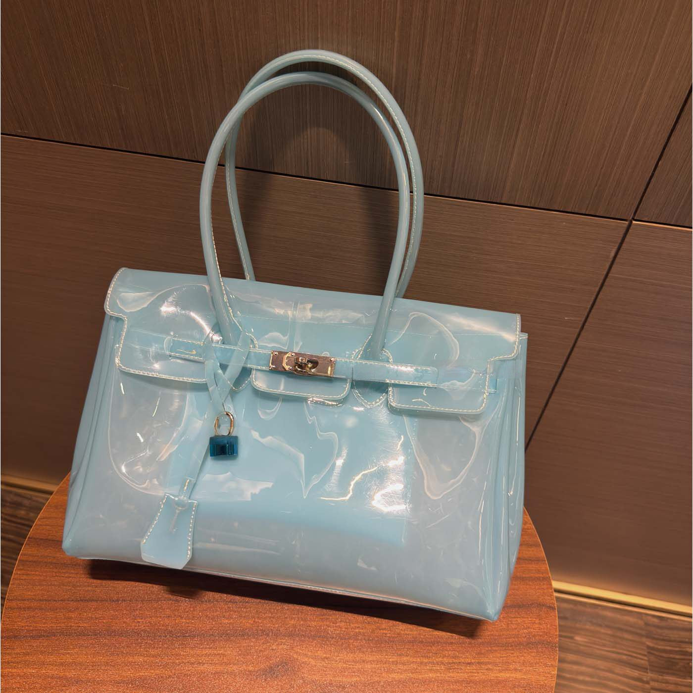 Clear Jelly TPU Structured Handbag_BDHL8303
