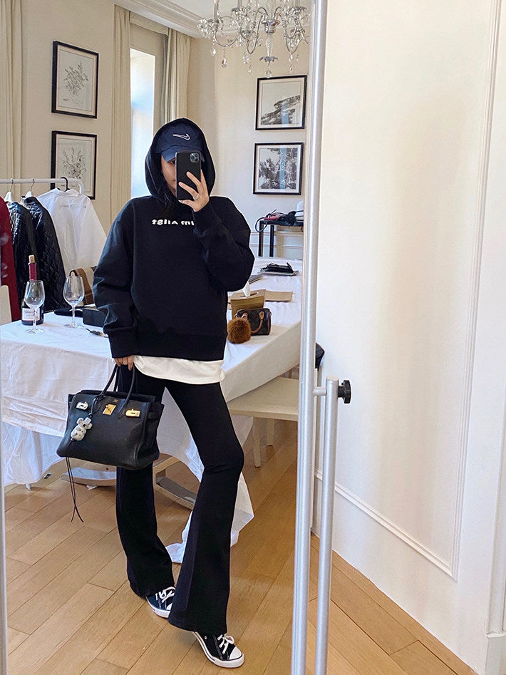 高腰彈力喇叭褲_BDHL8057