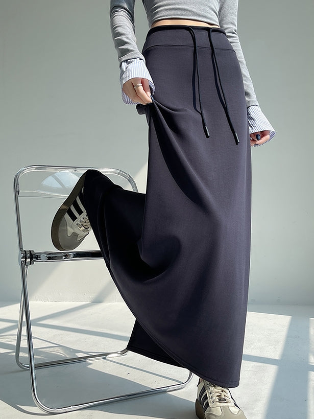 High-Waisted Slit Straight Skirt_BDHL7823