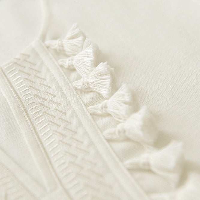 Fringe V-Neck Sleeveless Tops_BDHL7652