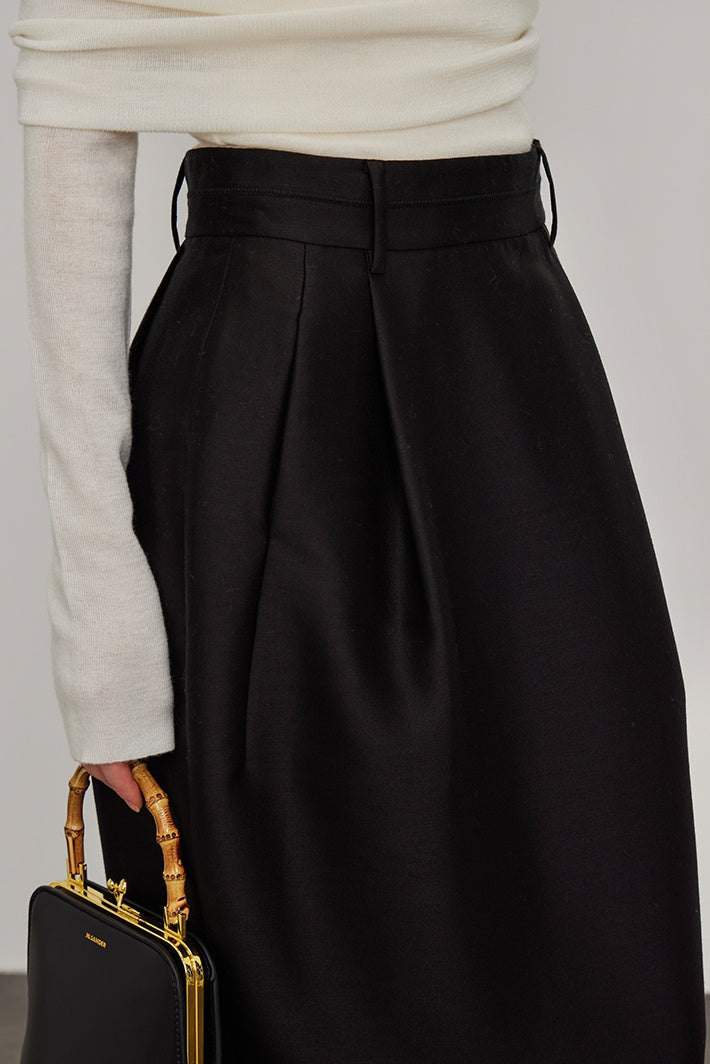 High-Waisted Pleated Bud Skirt_BDHL6491
