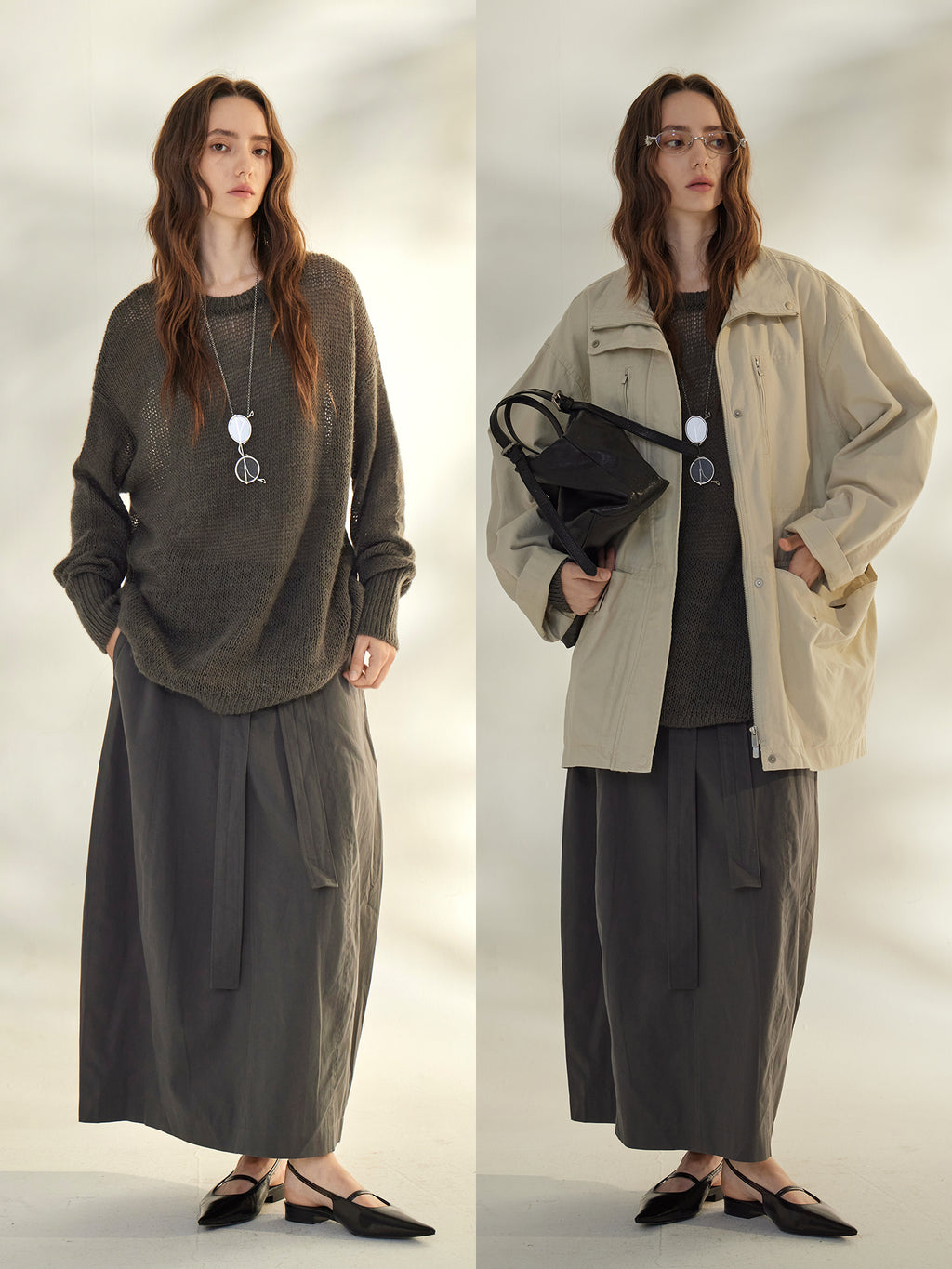 Wide-Belted Long Skirt_BDHL7692