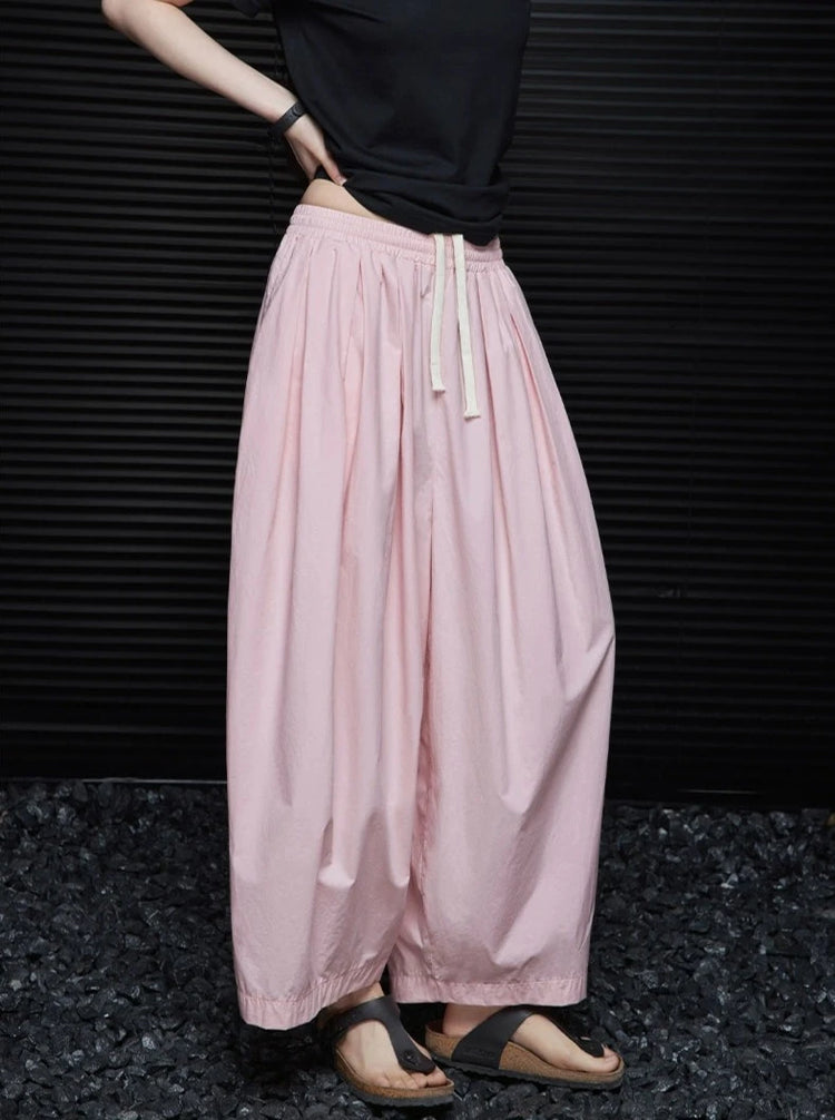 Drape Loose Pink Wide Pants_BDHL6043