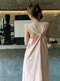 Back Cross Knot Dress_BDHL6178